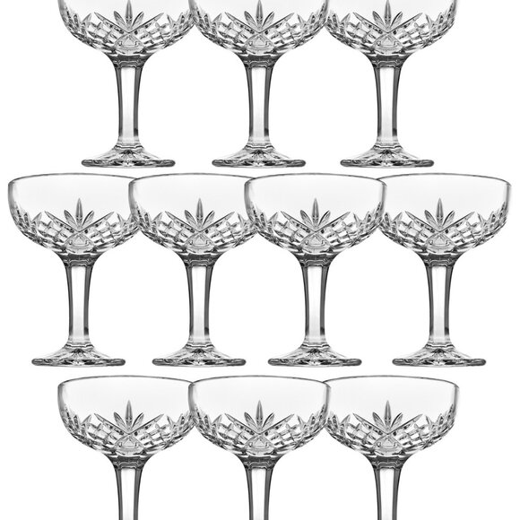 Godinger Dublin Coupes, Set of 10 - Clear